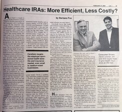 Landscape scan of Healthcare IRAs: More Efficient, Less Costly? by Barbara Fox, page 43.